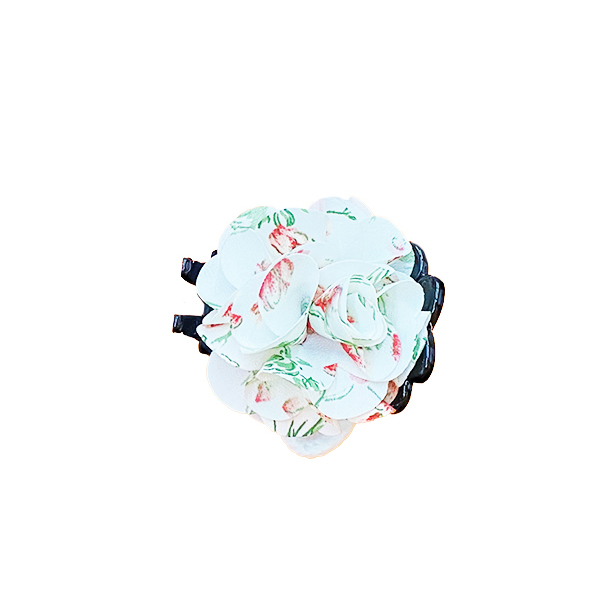 仕女髮飾花彩(白)